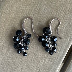 Elegant Black Beaded Earrings